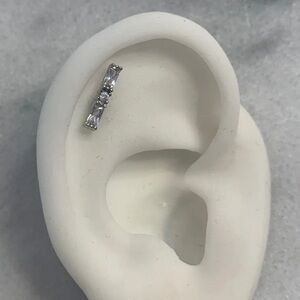 Crystal Bar Cartilage Earring Brand New